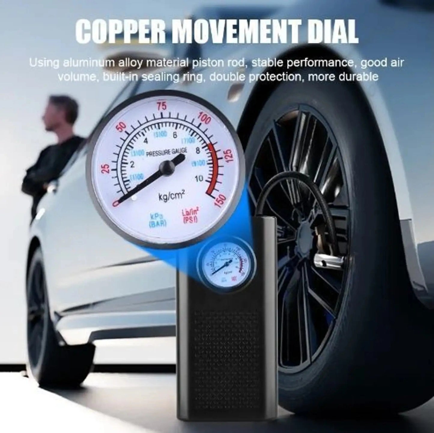 Never Get Stuck With a Flat Tyre — Portable Cordless Tyre Inflator Air Pump