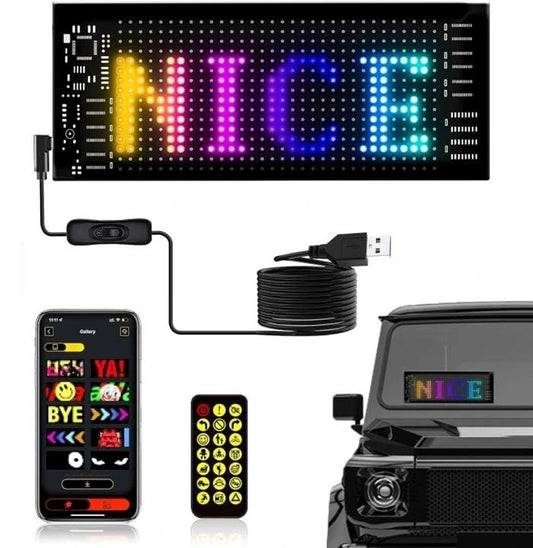 Smart LED Car Display Panel — Show Messages, Emojis & Animations From Your Phone