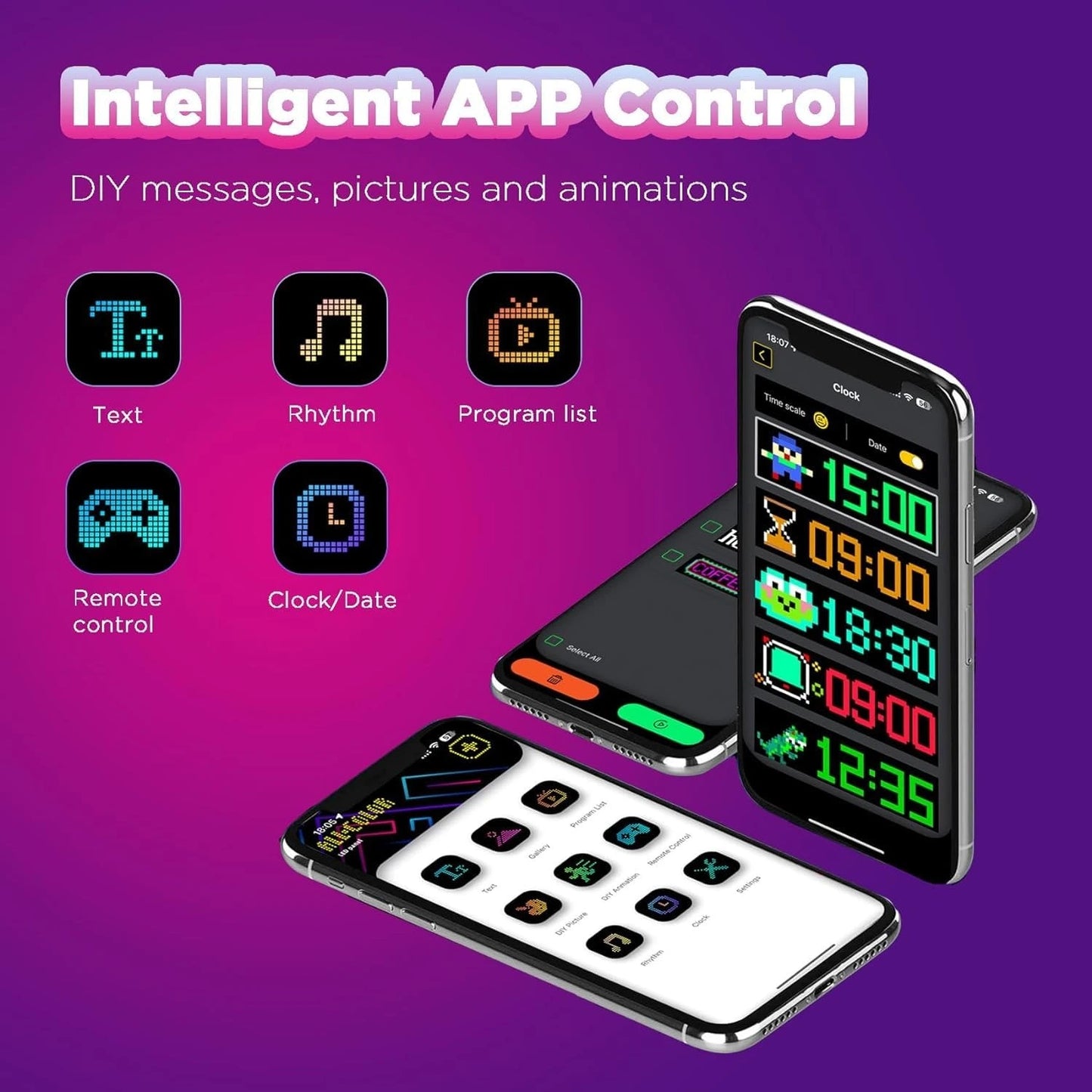 Smart LED Car Display Panel — Show Messages, Emojis & Animations From Your Phone