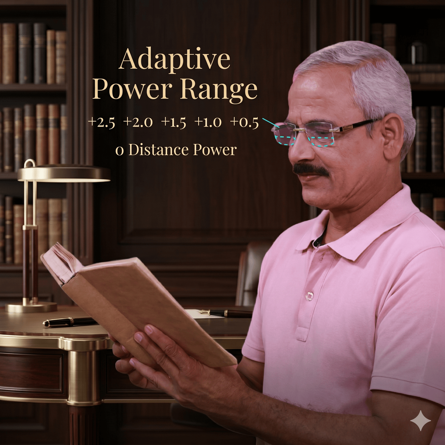Rimless Auto - Adjusting Bifocal Reading Glasses | Buy 1 Get 1 Free - LIVEE