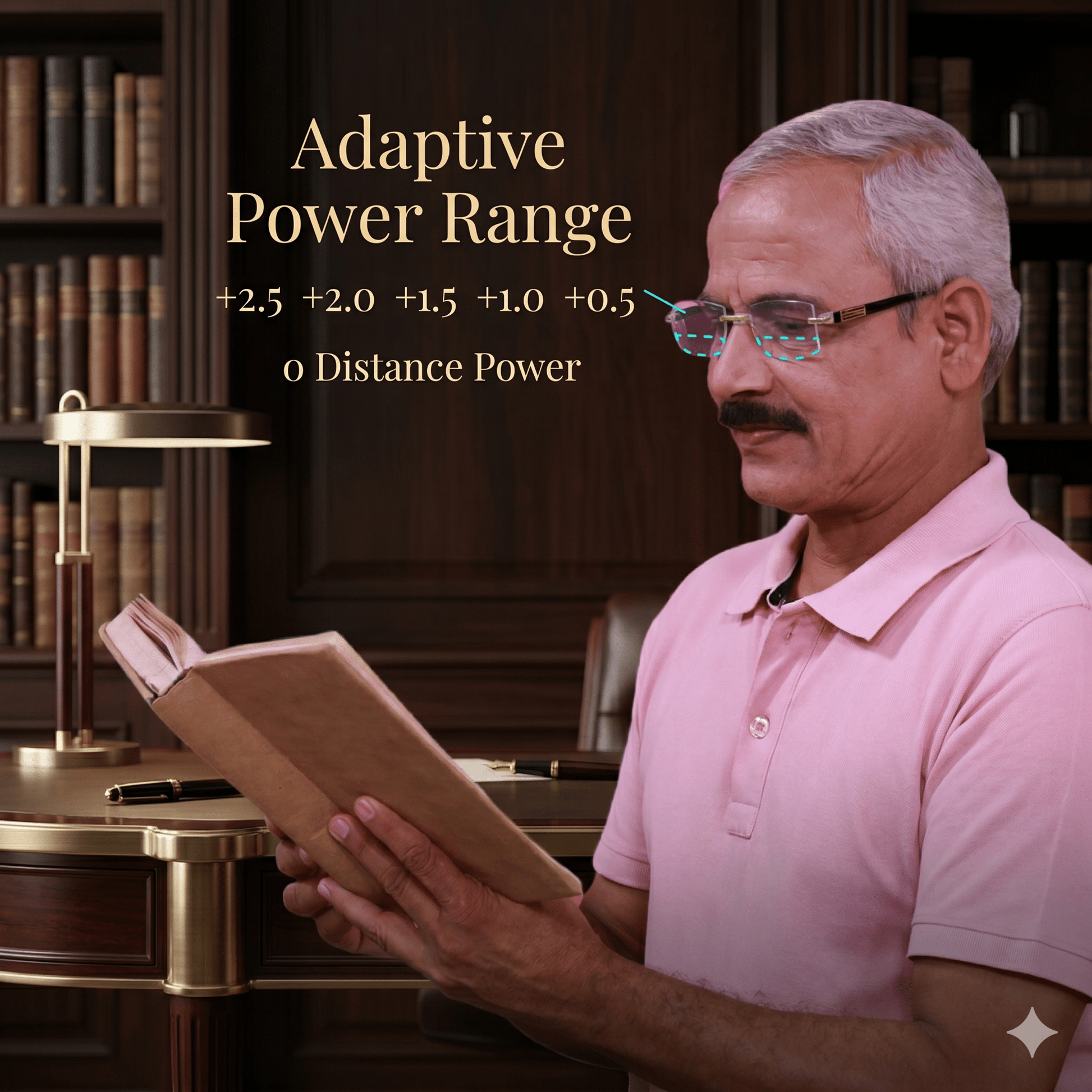 Rimless Auto - Adjusting Bifocal Reading Glasses | Buy 1 Get 1 Free - LIVEE