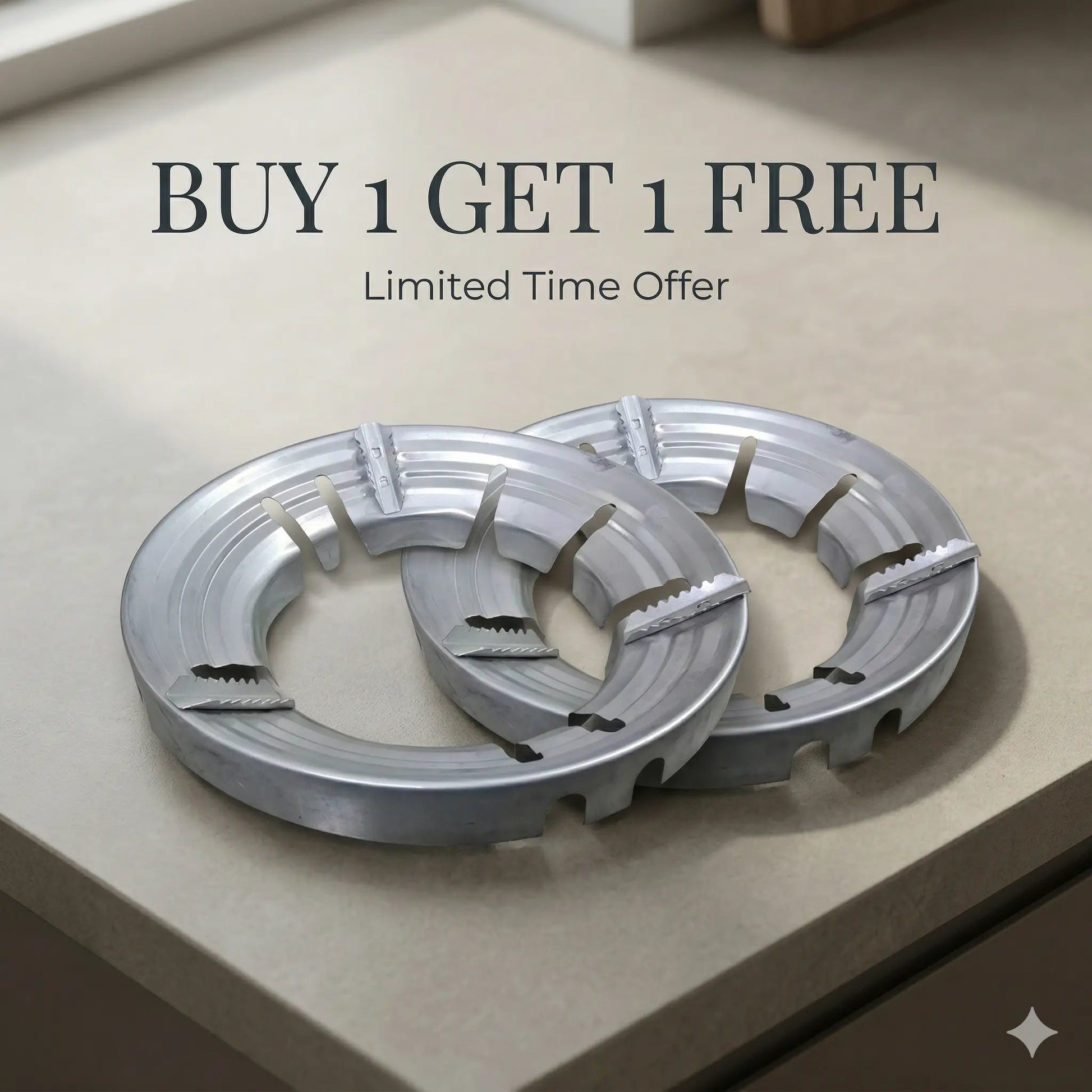 Stainless Steel Gas Saver Ring (Buy 1 Get 1 FREE) | Windproof Flame Booster - LIVEE