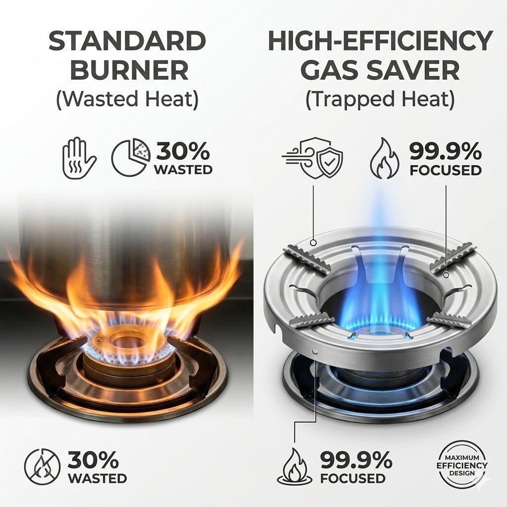 Stainless Steel Gas Saver Ring (Buy 1 Get 1 FREE) | Windproof Flame Booster - LIVEE
