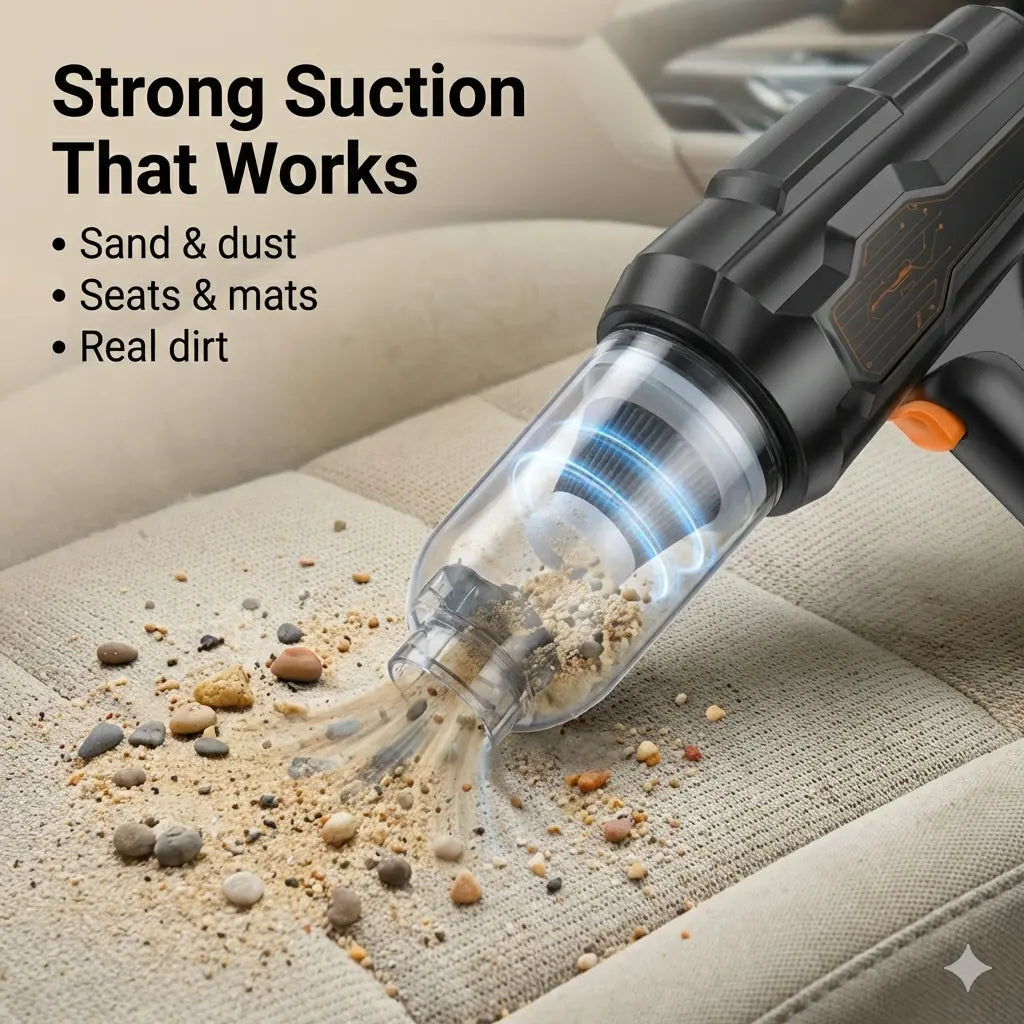 Cordless Car Vacuum Cleaner — Clean Your Car Anytime, Anywhere